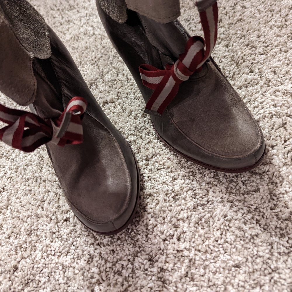 Grey boots. Super cute. Expensive.